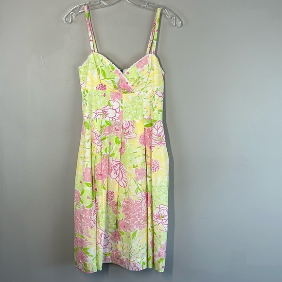 Lilly Pulitzer Billie Silk Cotton Floral Dress Size 4 - Picture 1 of 14